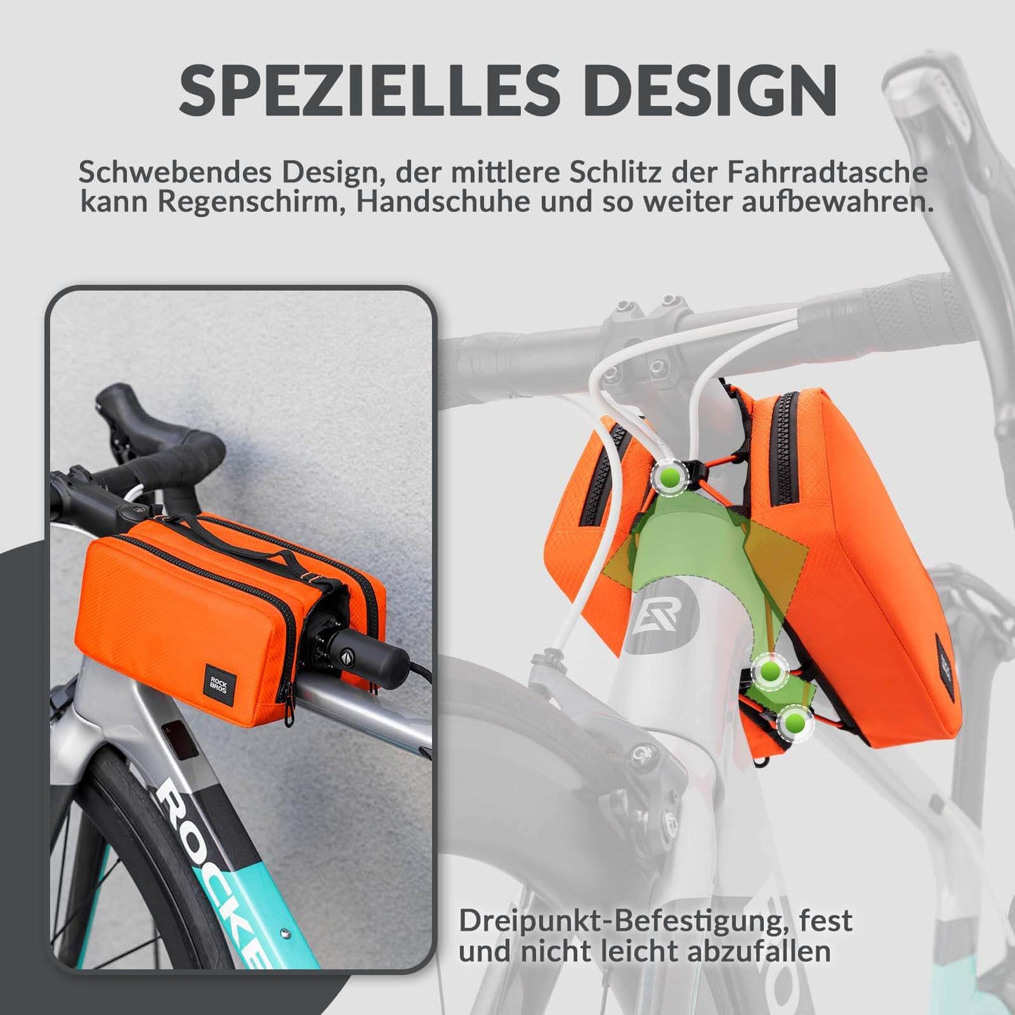 Bicycle frame bag with shoulder strap, top tube bag ROCKBROS