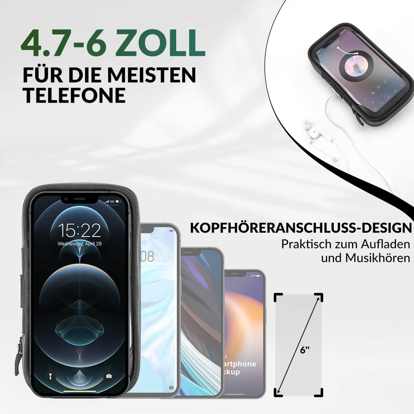 Waterproof bicycle bag, rotatable mobile phone bag for 4.7-6 inch mobile phones, ROCKBROS