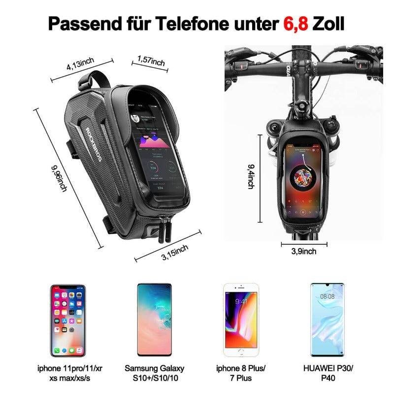 Water-repellent bicycle bag, mobile phone case with TPU touchscreen, ROCKBROS