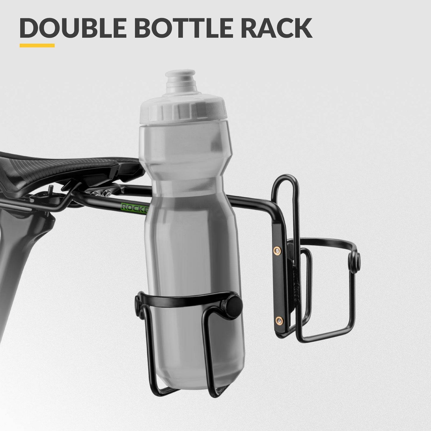 Bottle holder & stabilizer support for bicycle saddlebag ROCKBROS