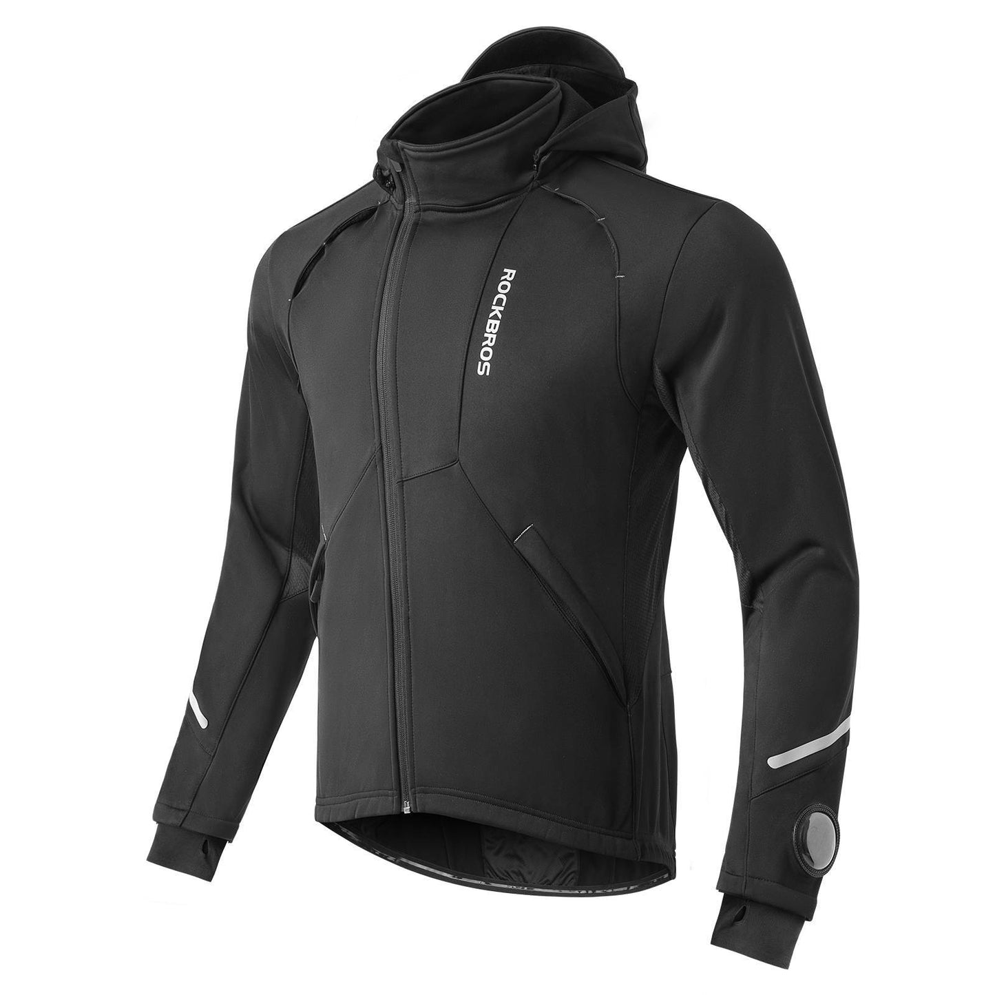Winter cycling jacket, windproof – with TPU touchscreen operation, ROCKBROS