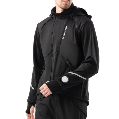 Winter cycling jacket, windproof – with TPU touchscreen operation, ROCKBROS