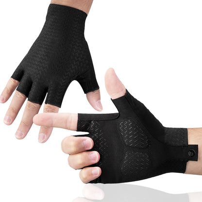 Gel patterned non-slip half-finger riding gloves ROCKBROS