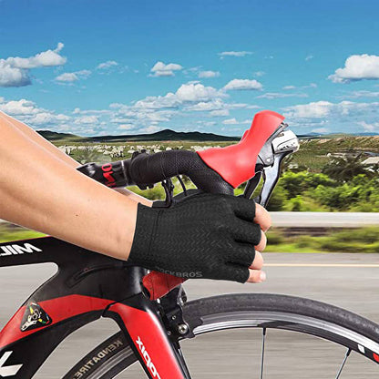 Gel patterned non-slip half-finger riding gloves ROCKBROS