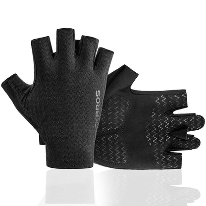 Gel patterned non-slip half-finger riding gloves ROCKBROS