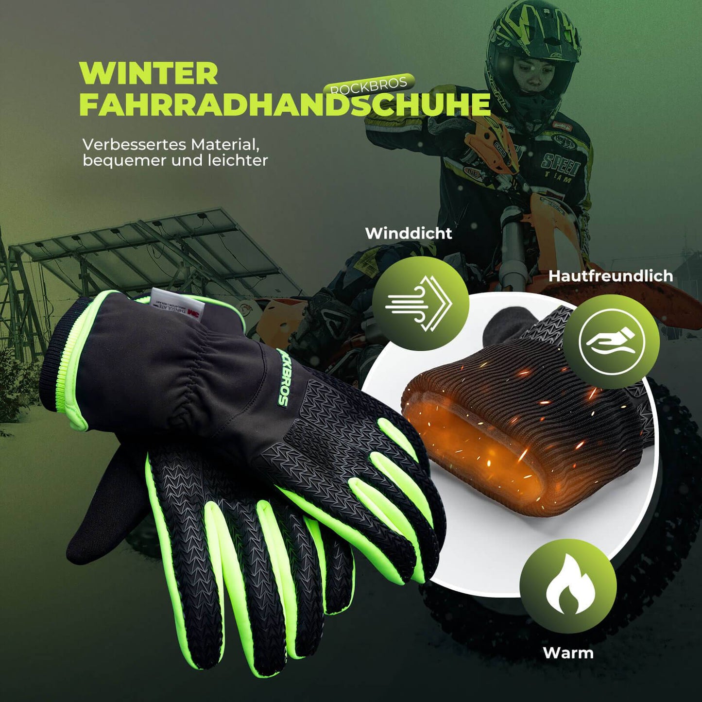 Gloves Cycling gloves Touchscreen Thinsulate Ski gloves ROCKBROS