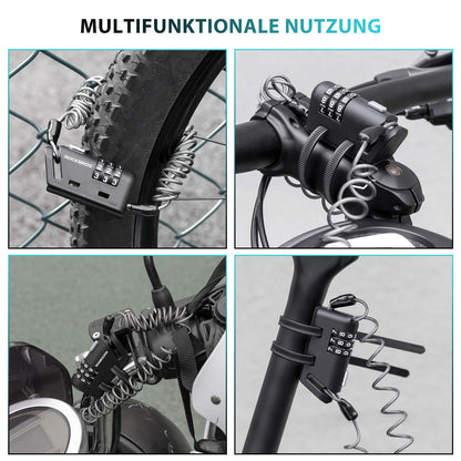 Helmet lock 150 cm 3-digit combination lock ROCKBROS