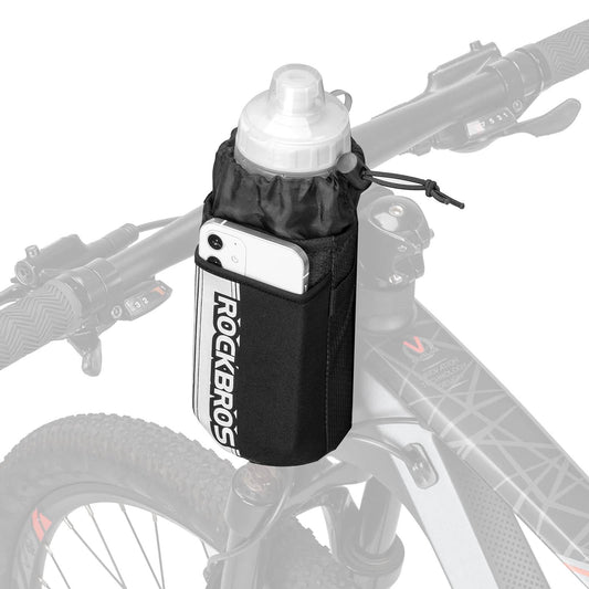 Insulated bicycle handlebar bag with water bottle holder and mobile phone pocket ROCKBROS