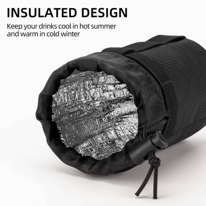 Insulated bicycle handlebar bag with water bottle holder and mobile phone pocket ROCKBROS