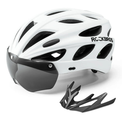 Kids' bicycle helmet with integrated removable magnetic goggles & visor ROCKBROS