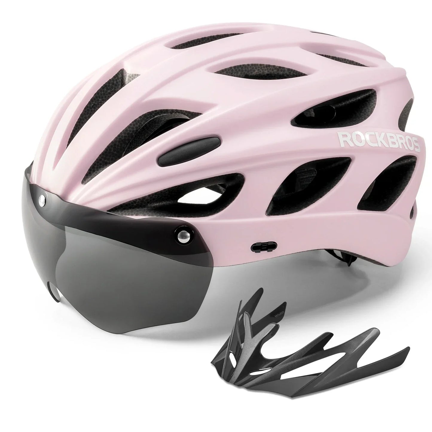 Kids' bicycle helmet with integrated removable magnetic goggles & visor ROCKBROS