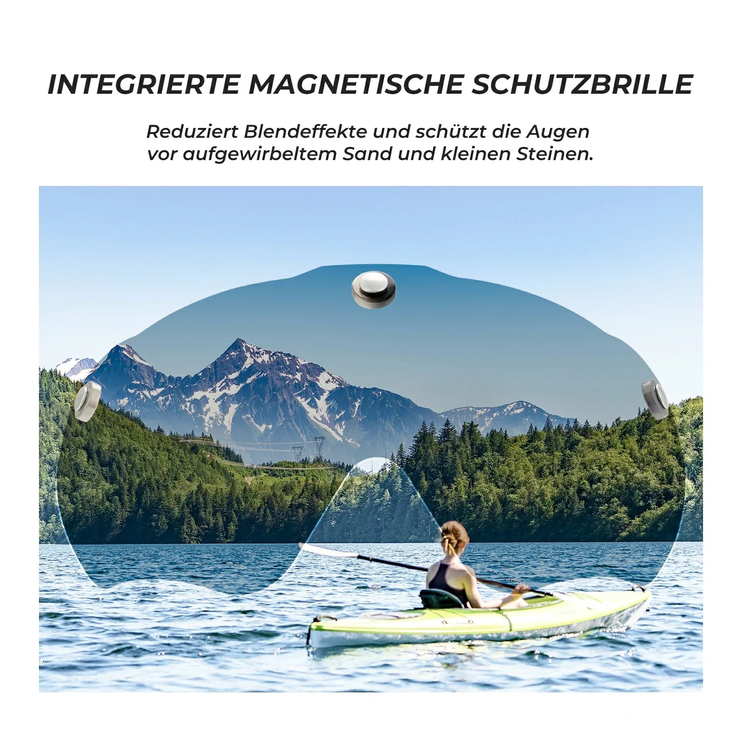 Kids' bicycle helmet with integrated removable magnetic goggles & visor ROCKBROS