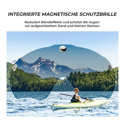 Kids' bicycle helmet with integrated removable magnetic goggles & visor ROCKBROS