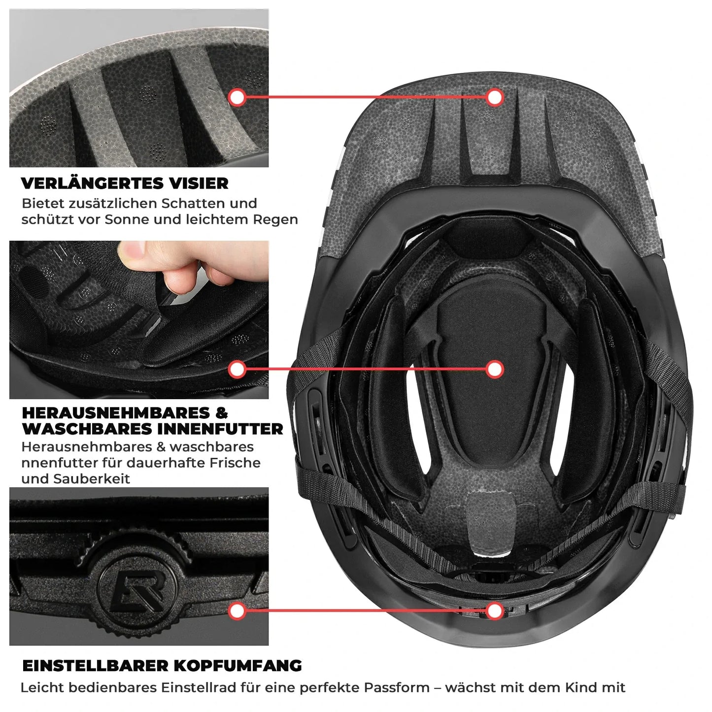 Kids' Cartoon Full Face Helmet with Removable Chin Guard ROCKBROS