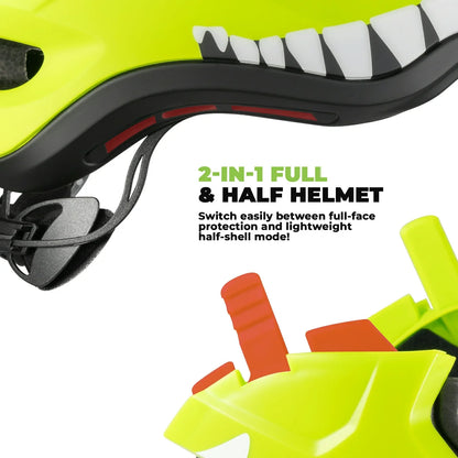 Kids' Cartoon Full Face Helmet with Removable Chin Guard ROCKBROS