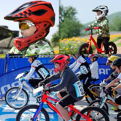 Kids' full-face helmet with removable chin guard for boys/girls ROCKBROS