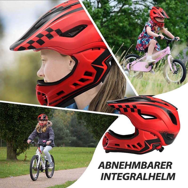 Kids' full-face helmet with removable chin guard for boys/girls ROCKBROS