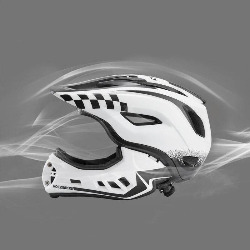 Kids' full-face helmet with removable chin guard for boys/girls ROCKBROS