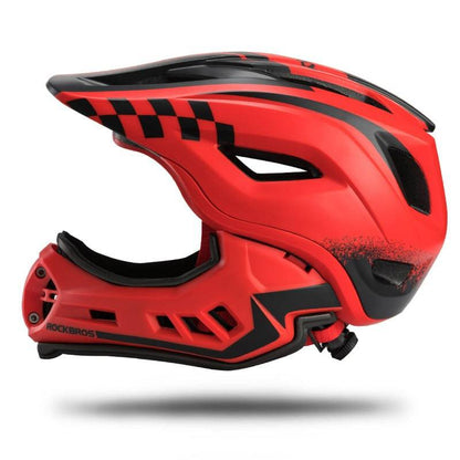 Kids' full-face helmet with removable chin guard for boys/girls ROCKBROS