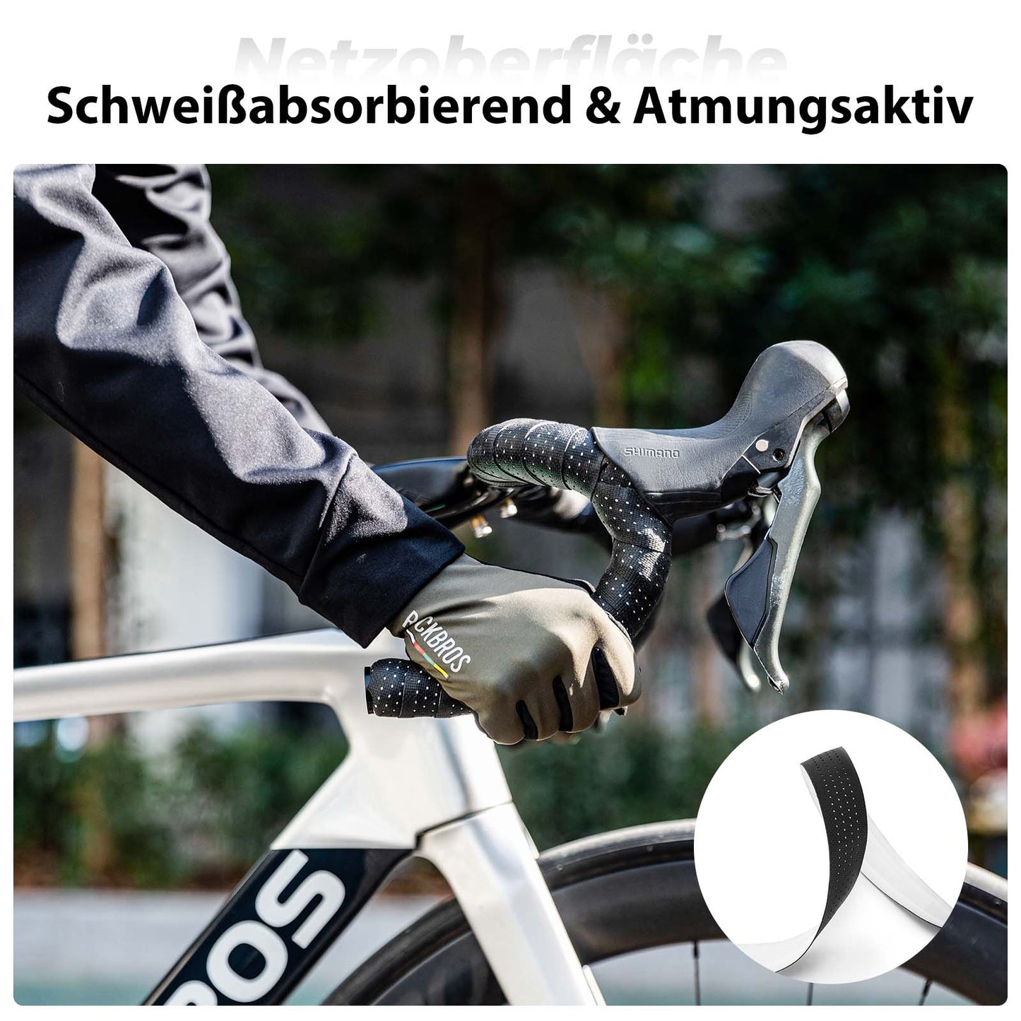 Road bike handlebar tape, non-slip, shock-absorbing, 2 rolls, ROCKBROS