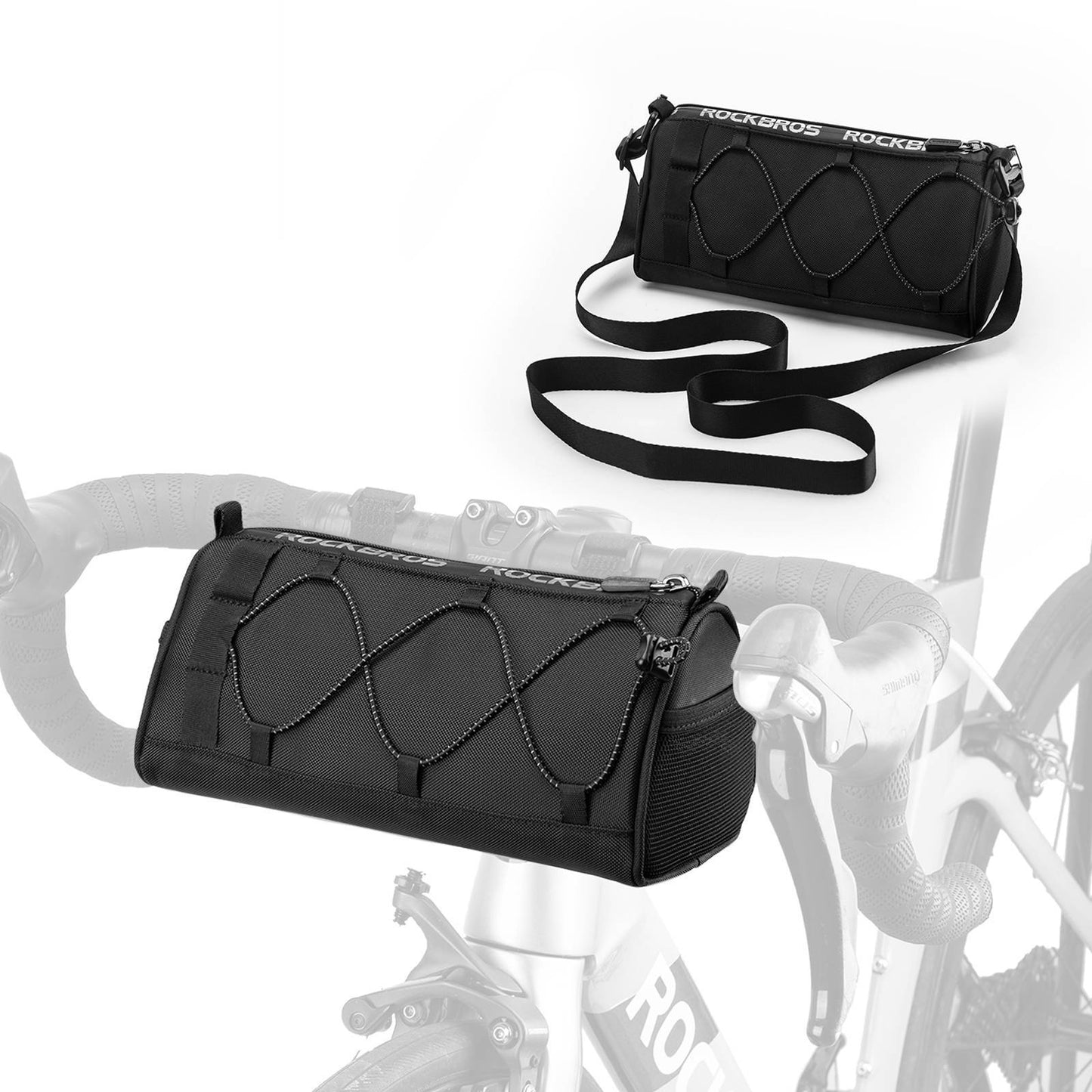 Handlebar bag Multifunctional bicycle handlebar bag with shoulder strap 1.5L ROCKBROS
