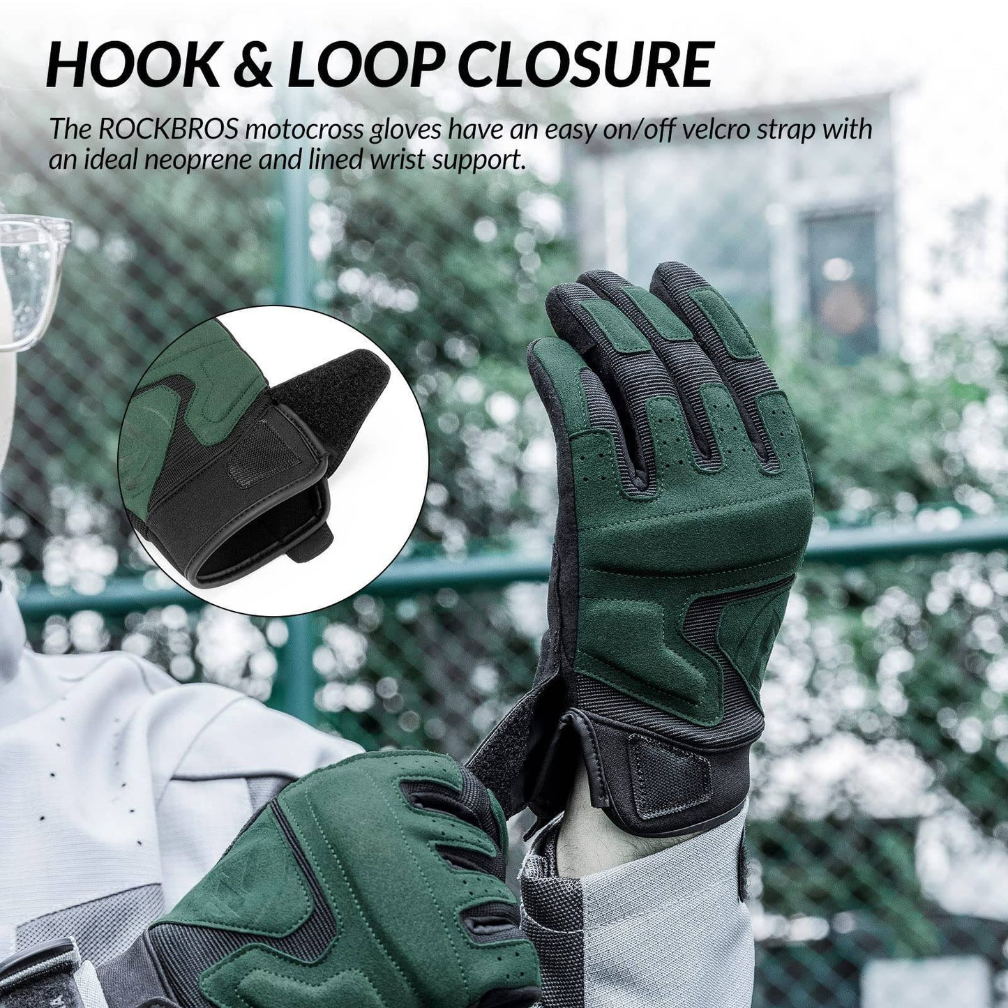 Motorcycle Gloves, Windproof Touchscreen Men's Gloves, ROCKBROS