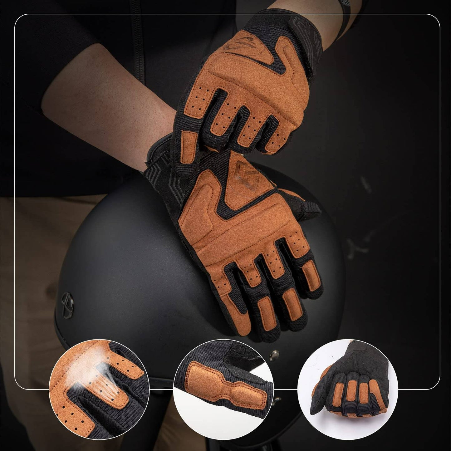 Motorcycle Gloves, Windproof Touchscreen Men's Gloves, ROCKBROS