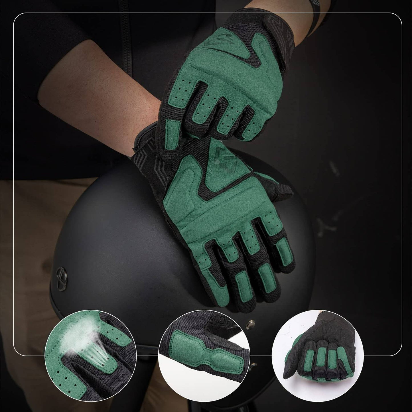 Motorcycle Gloves, Windproof Touchscreen Men's Gloves, ROCKBROS