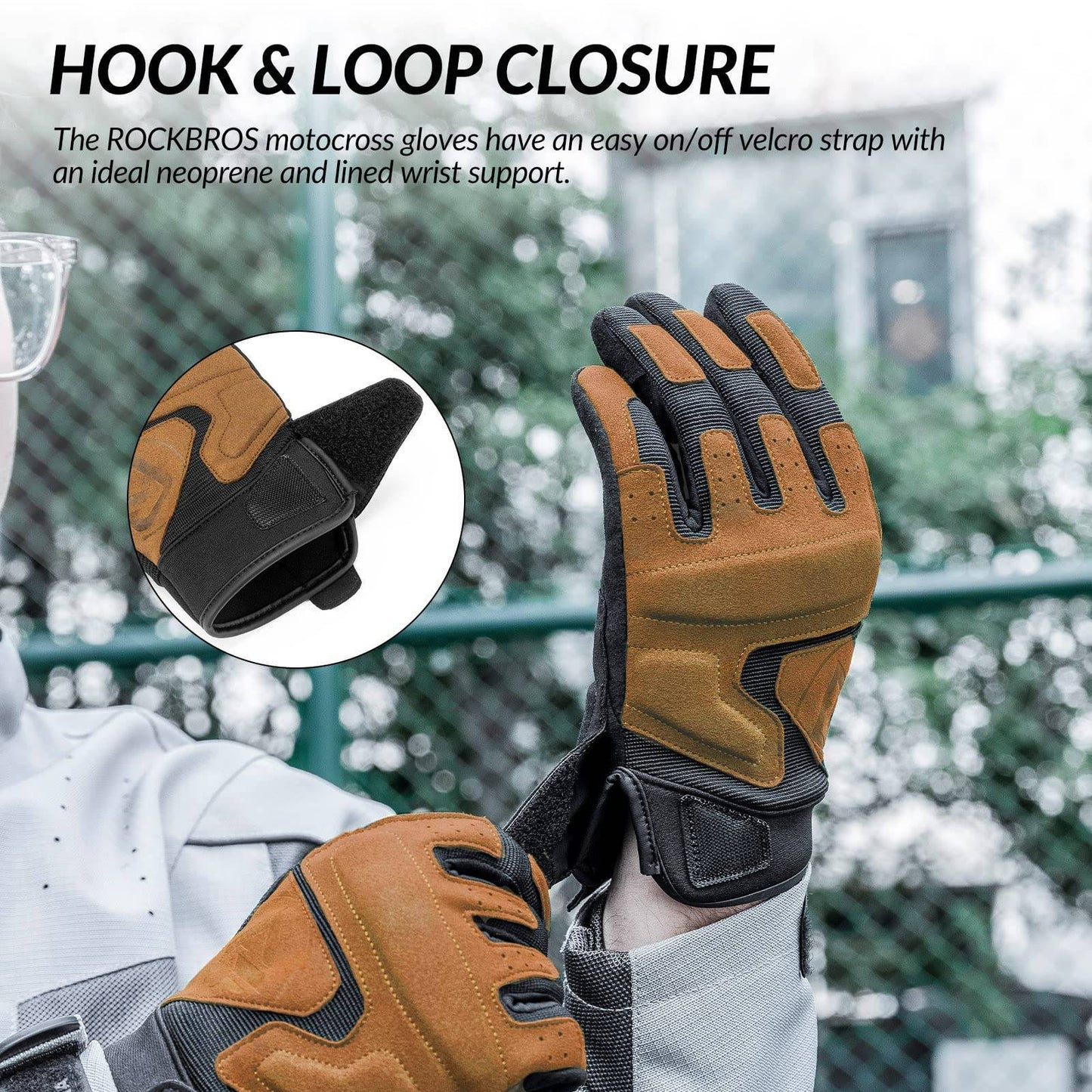Motorcycle Gloves, Windproof Touchscreen Men's Gloves, ROCKBROS