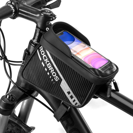 Top tube bag with TPU touchscreen, side pocket design, 1L, ROCKBROS