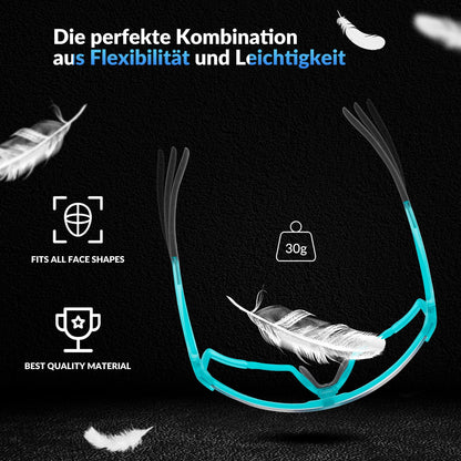 Photochromic HD cycling glasses for outdoor activities, blue, ROCKBROS