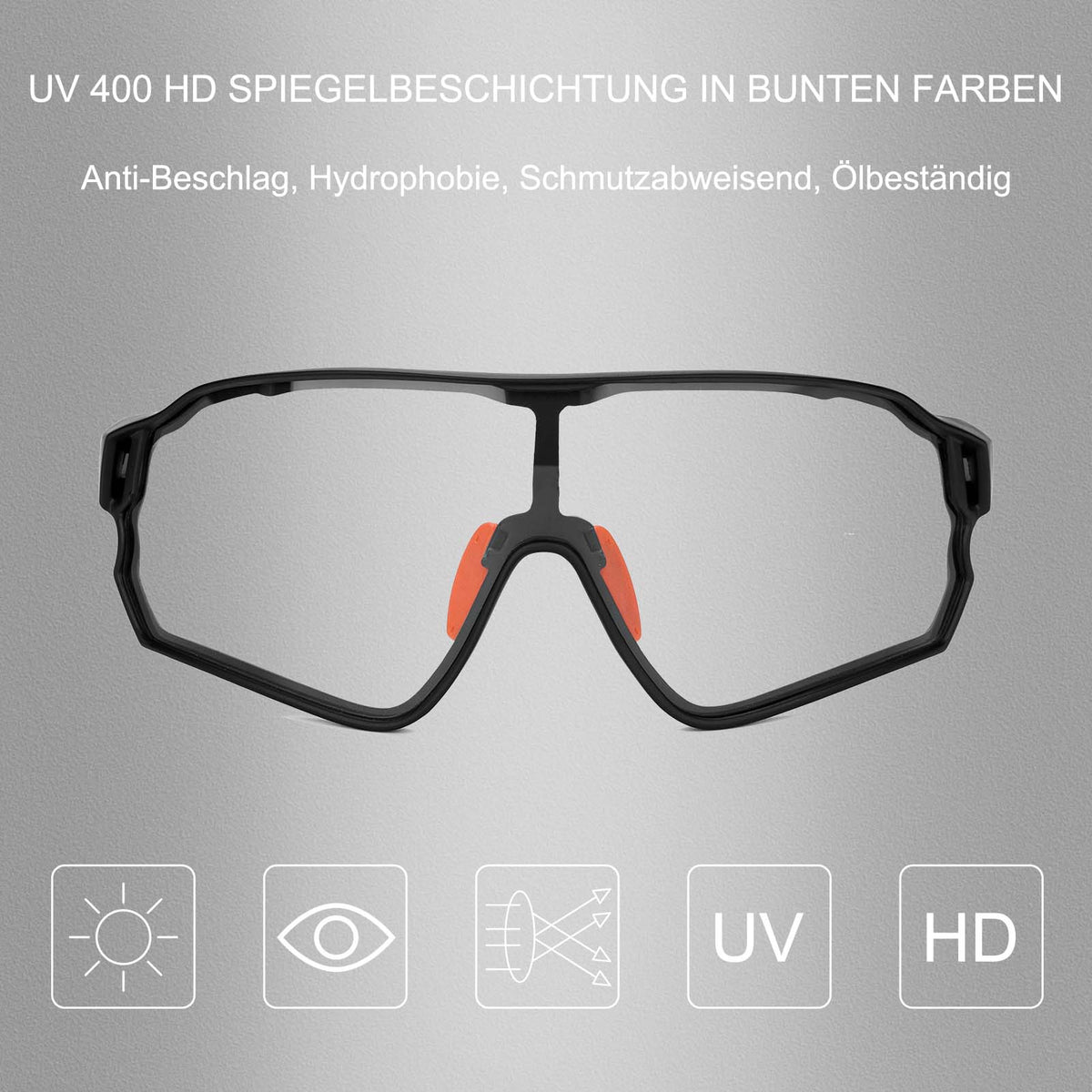 ROCKBROS Dynamische Radbrille mit UV400-Sonnenfilter