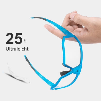 Photochromic sunglasses UV400 protection cycling glasses unisex blue ROCKBROS