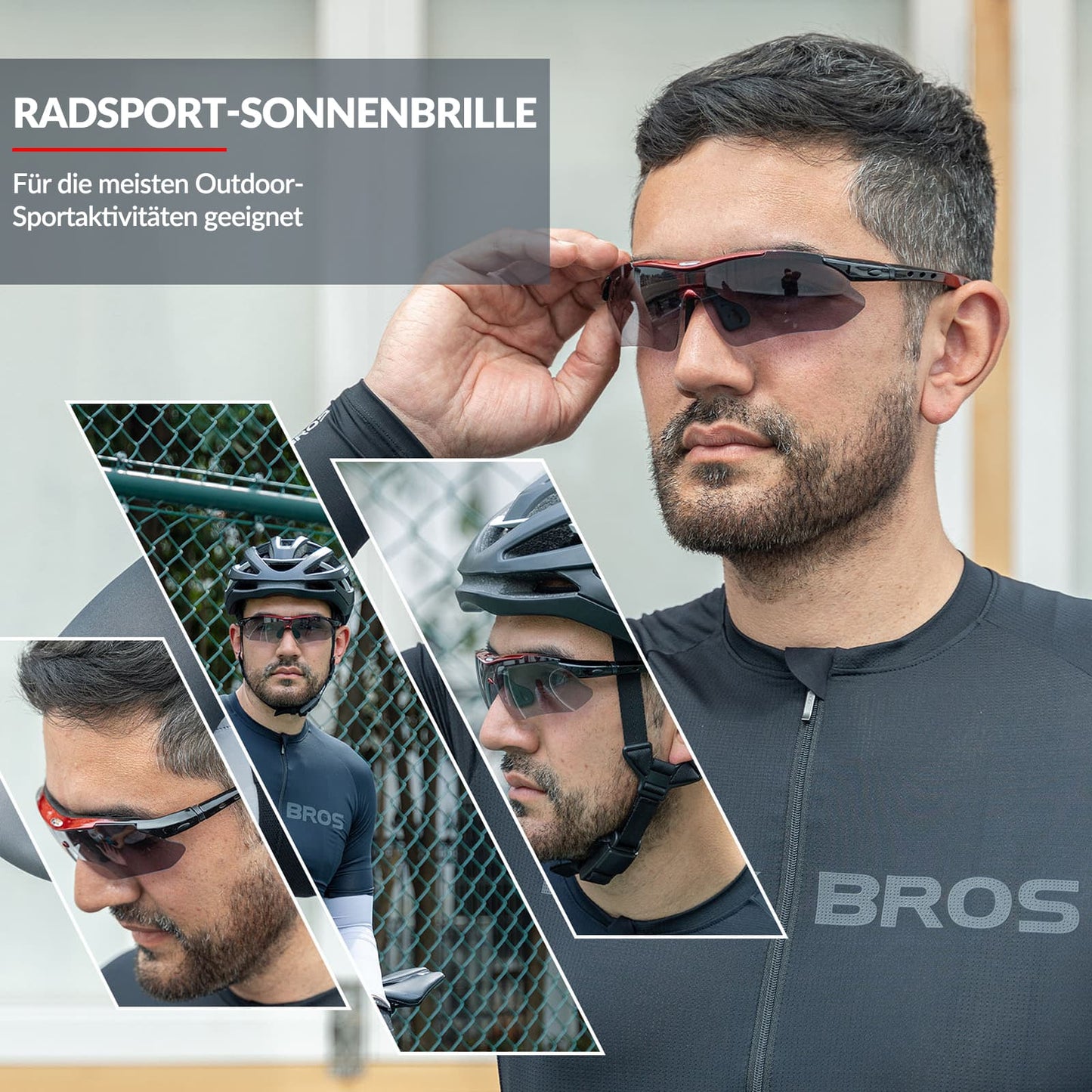 Photochromic sports glasses with interchangeable elastic headband ROCKBROS