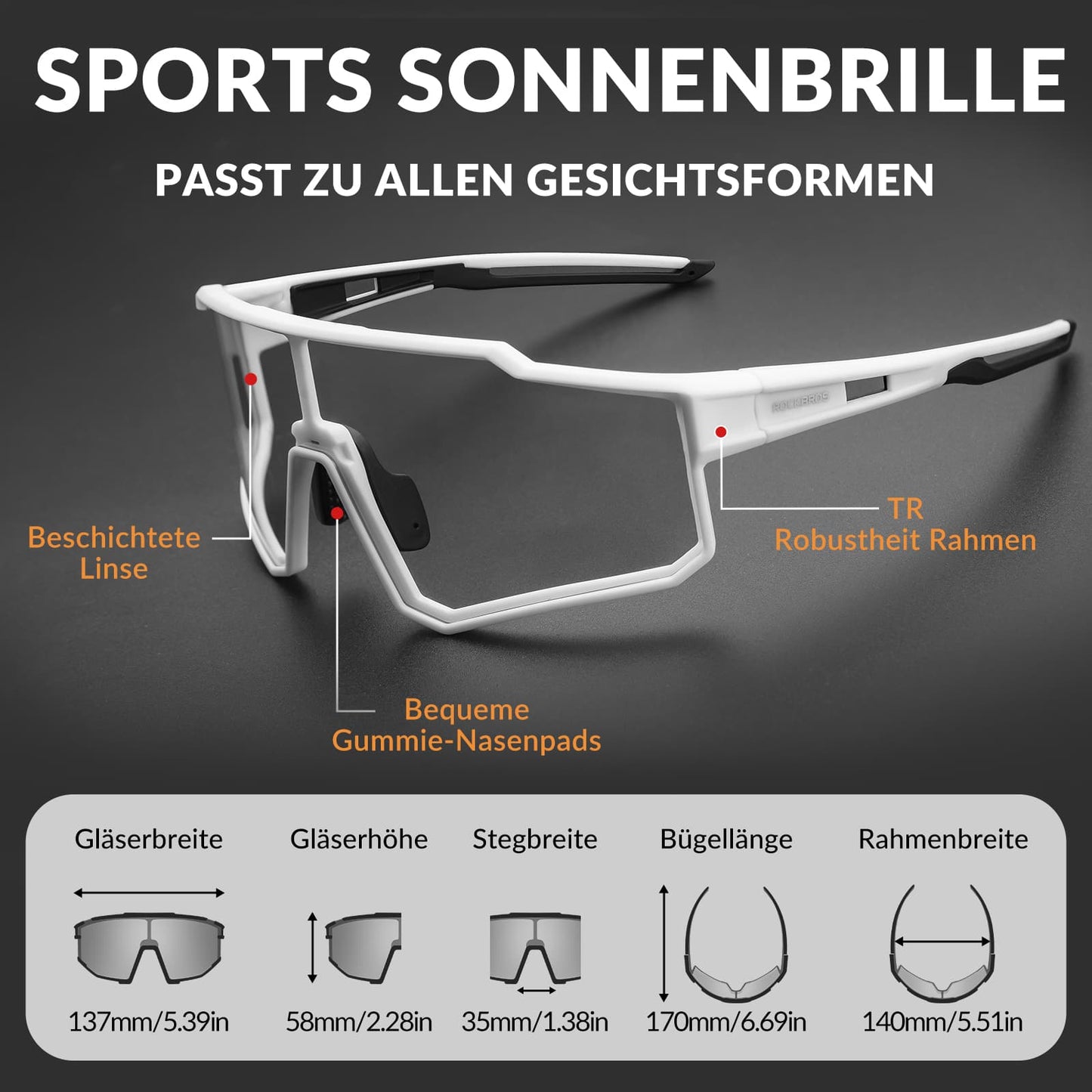 Polarized cycling sunglasses, sports sunglasses for outdoor sports, ROCKBROS