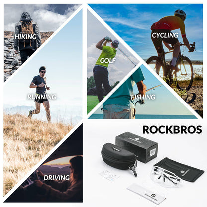 Polarized cycling sunglasses, sports sunglasses for outdoor sports, ROCKBROS