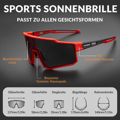 Polarized cycling sunglasses, sports sunglasses for outdoor sports, ROCKBROS