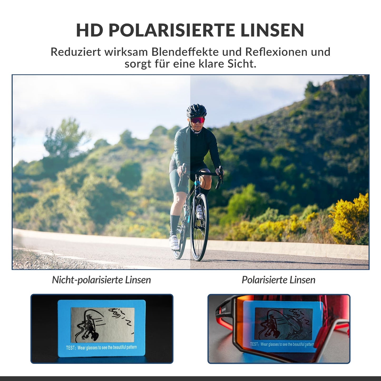 Polarized cycling sunglasses, sports sunglasses for outdoor sports, ROCKBROS