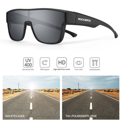 Polarized cycling glasses, short-vision glasses, over-glasses, unisex sports glasses, ROCKBROS