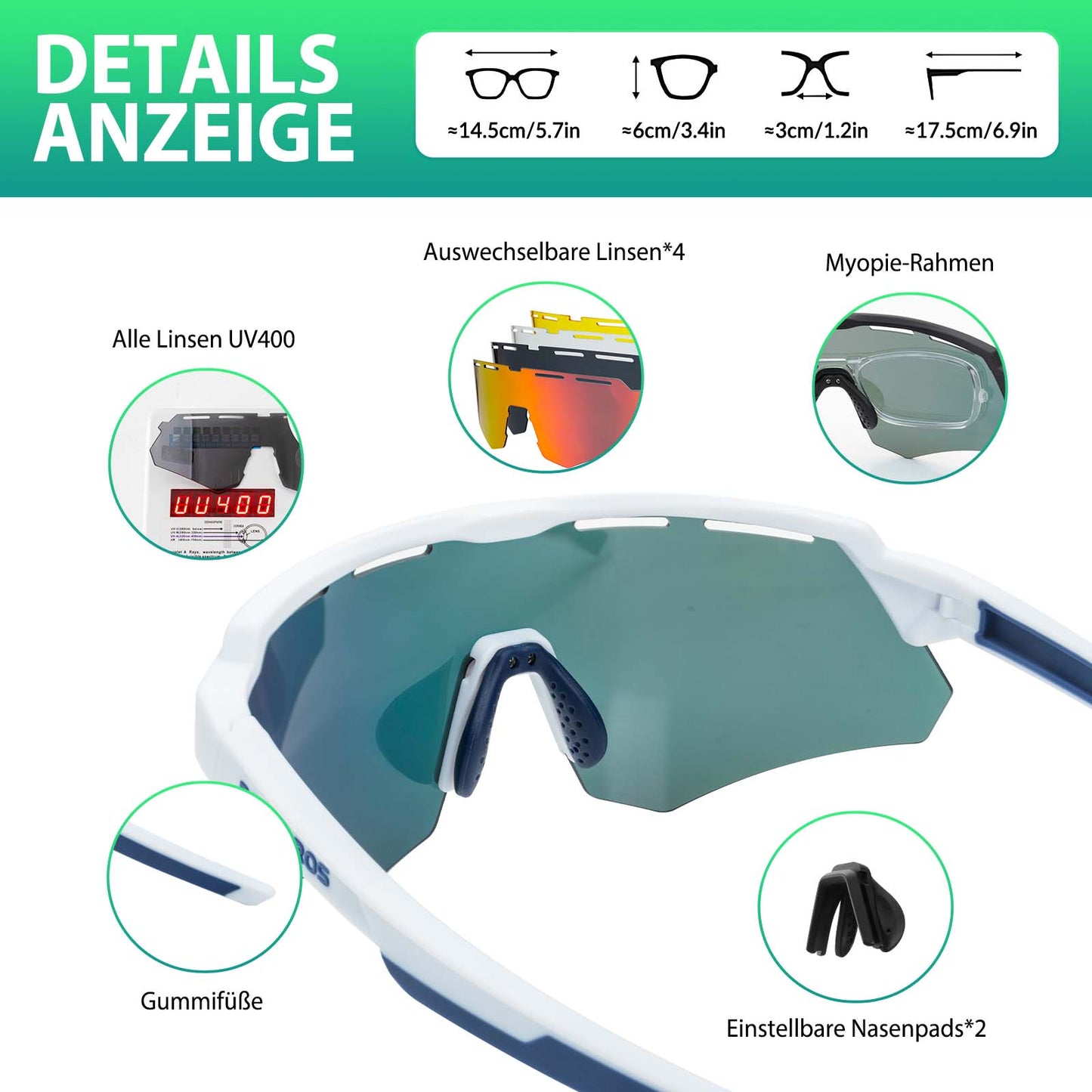 Polarized cycling glasses with 4 interchangeable lenses ROCKBROS