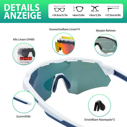 Polarized cycling glasses with 4 interchangeable lenses ROCKBROS