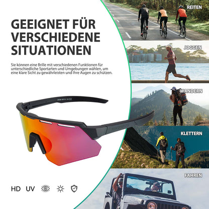Polarized cycling glasses with 4 interchangeable lenses ROCKBROS