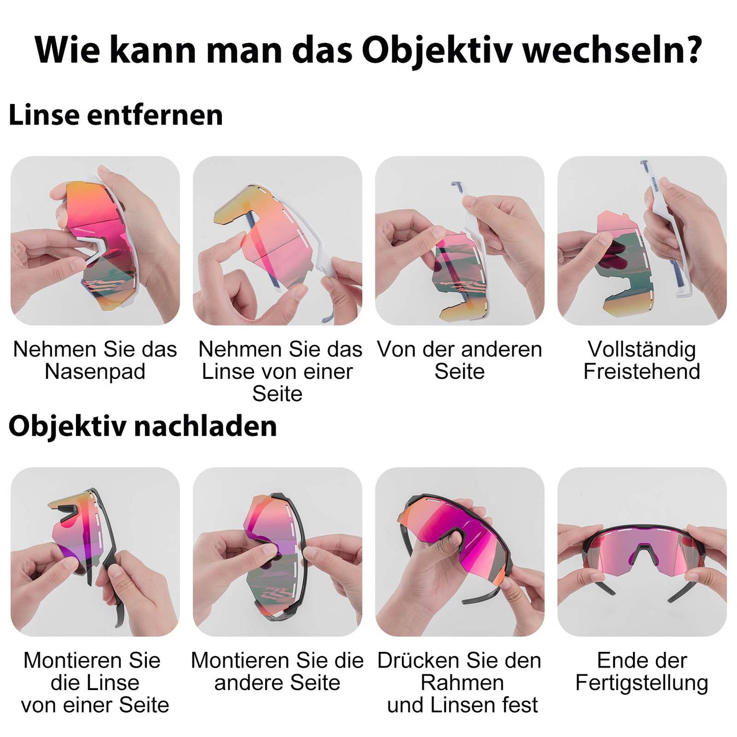 Polarized cycling glasses with 4 interchangeable lenses ROCKBROS