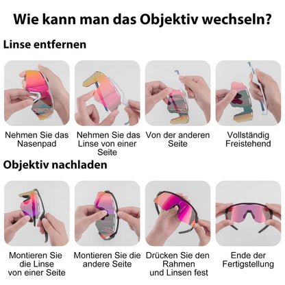Polarized cycling glasses with 4 interchangeable lenses ROCKBROS