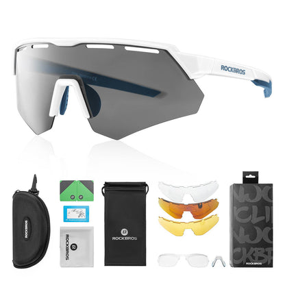 Polarized cycling glasses with 4 interchangeable lenses ROCKBROS