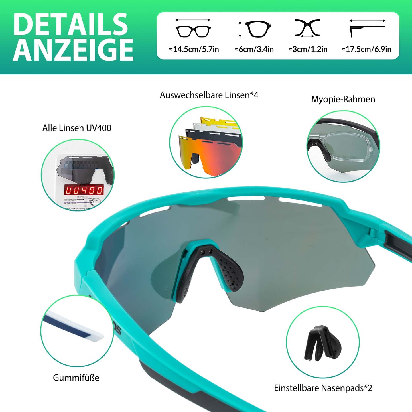 Polarized cycling glasses with 4 interchangeable lenses ROCKBROS