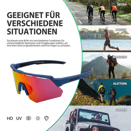 Polarized cycling glasses with 4 interchangeable lenses ROCKBROS