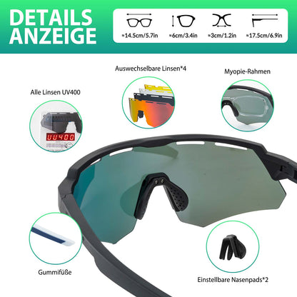 Polarized cycling glasses with 4 interchangeable lenses ROCKBROS