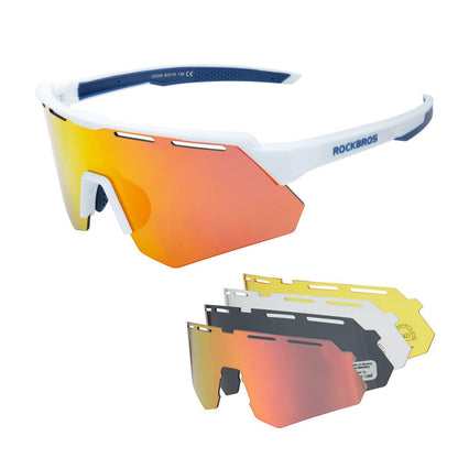 Polarized cycling glasses with 4 interchangeable lenses ROCKBROS