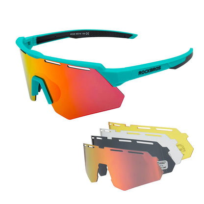Polarized cycling glasses with 4 interchangeable lenses ROCKBROS
